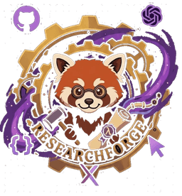 ResearchForge — red panda mascot